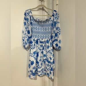 NEW With Tags Sunday Up White/Blue Dress - Perfect for Easter/Bridal/Baby Shower